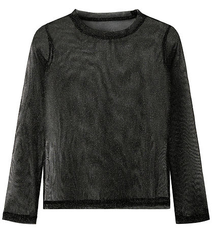 Name It Bluse - Mesh - NkfReglitter - Black