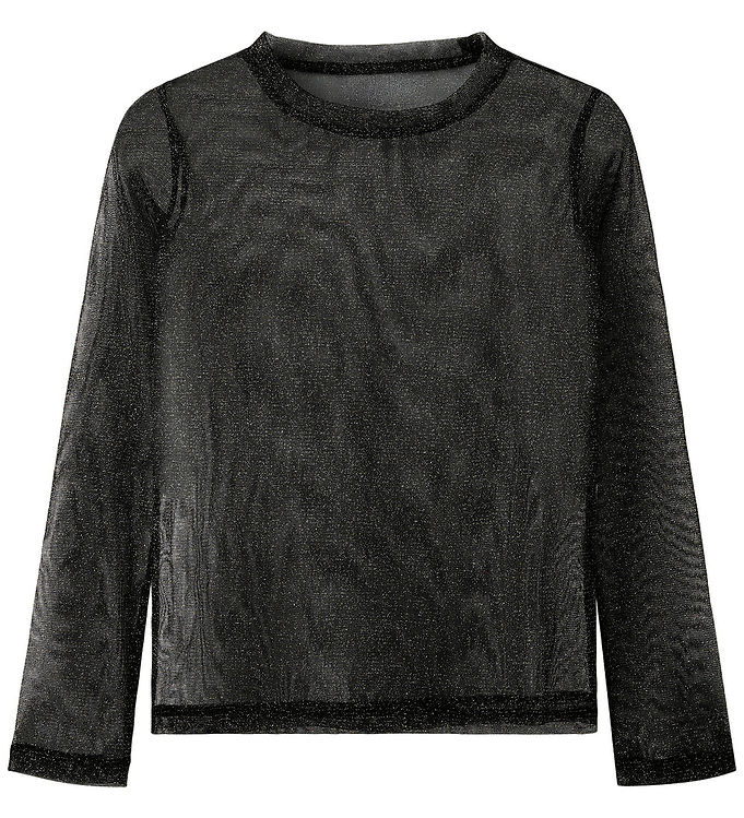 Name It Bluse - Mesh - NkfReglitter - Black