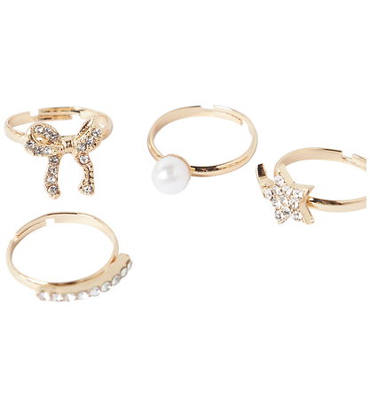 Name it Ringe - 4-pak - NKFACC-KIDA - Guld