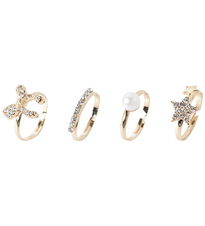 Name it Ringe - 4-pak - NKFACC-KIDA - Guld