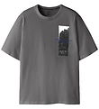 Name it T-shirt - NKMRAO - Charcoal Gray