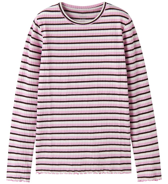 Name it Bluse - Rib - NKFVEMMA - Full Blooming Pink/Cloud Dancer