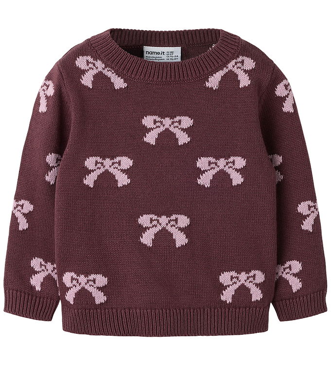 Name It Bluse - Strik - NmfRekka - Catawba Grape/MAUVE SHADOWS B