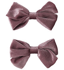 Name It Hårsløjfer - 2-pak - Velour - NmfRelvet - Mauve Shadows