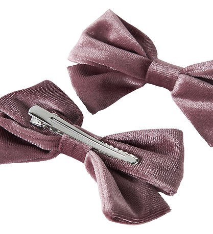 Name It Hårsløjfer - 2-pak - Velour - NmfRelvet - Mauve Shadows