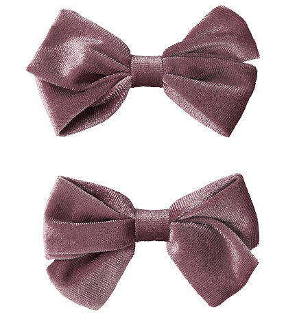 Name It Hårsløjfer - 2-pak - Velour - NmfRelvet - Mauve Shadows