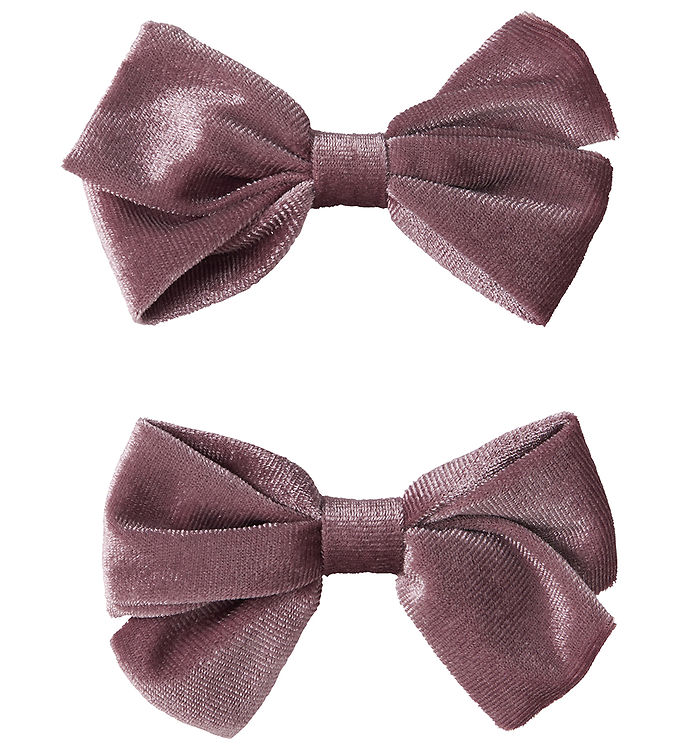 Name It Hårsløjfer - 2-pak - Velour - NmfRelvet - Mauve Shadows