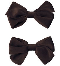 Name It Hårsløjfer - 2-pak - Velour - NmfRelvet - Chocolate Plum