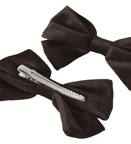 Name It Hårsløjfer - 2-pak - Velour - NmfRelvet - Chocolate Plum