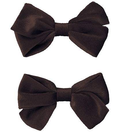 Name It Hårsløjfer - 2-pak - Velour - NmfRelvet - Chocolate Plum