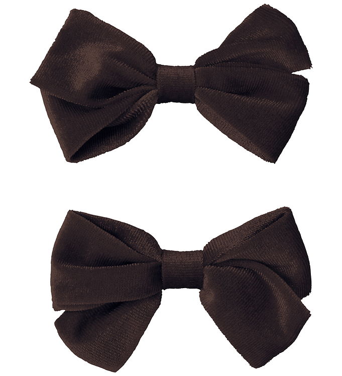 Name It Hårsløjfer - 2-pak - Velour - NmfRelvet - Chocolate Plum