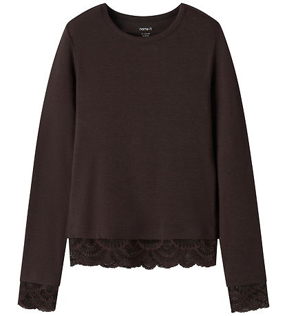 Name It Bluse - Slim - NkfRosima - Chocolate Plum