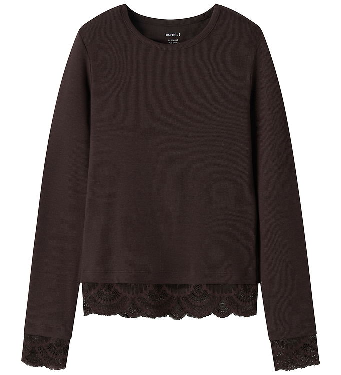 Name It Bluse - Slim - NkfRosima - Chocolate Plum