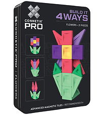Connetix Magnetsæt Pro - 21 Dele - Build-It Flower Sæt