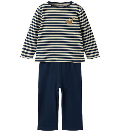 Name It Nattøj - 2-delt - NmmRyndq - Navy Blazer m. dinosaur