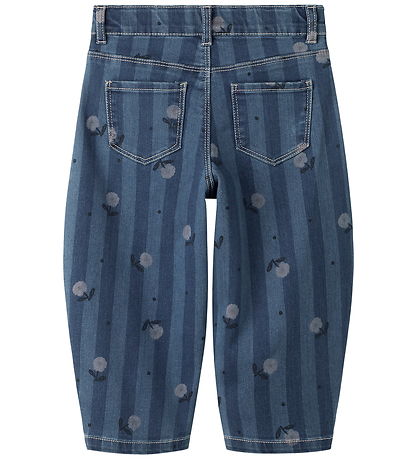 Name It Jeans - NmfBella Barrel - Medium Blue Denim/Flowers