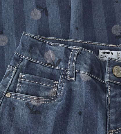 Name It Jeans - NmfBella Barrel - Medium Blue Denim/Flowers