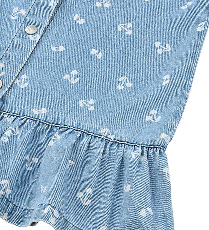 Liewood Kjole - Denim - Sybilla - Cherry Heart Sandy/Denim