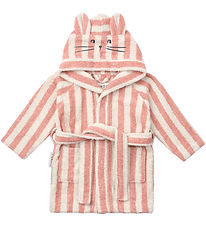 Liewood Badekåbe - Lily - Coral Blush/Creme de la Creme Stripe