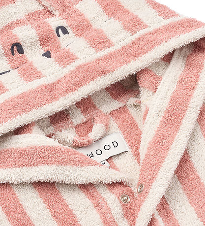 Liewood Badekåbe - Lily - Coral Blush/Creme de la Creme Stripe