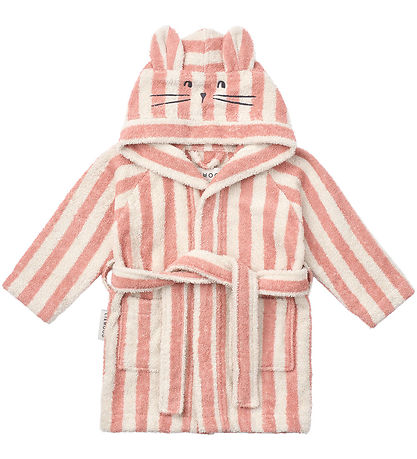 Liewood Badekåbe - Lily - Coral Blush/Creme de la Creme Stripe