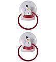 Name It Hårelastikker - 2-pak - NmfRifetti - Red Dahlia/Snow Glo