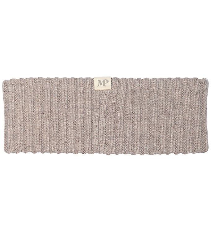 MP Pandebånd - Uld - Rib - Light Brown Melange