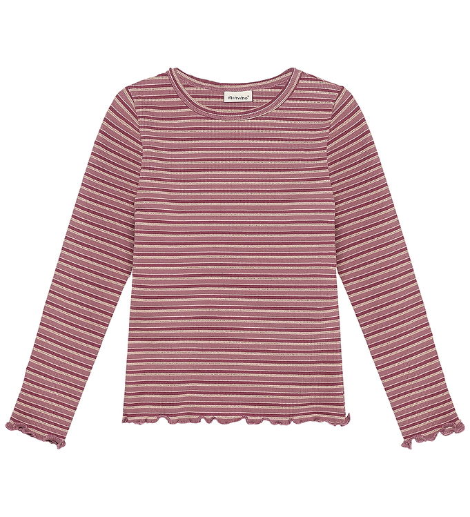 Minymo Bluse - Rib - Nostalgia Rose