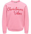 Kids Only Swaetshirt - KogXmas - Sea Pink/Christmas Vibes