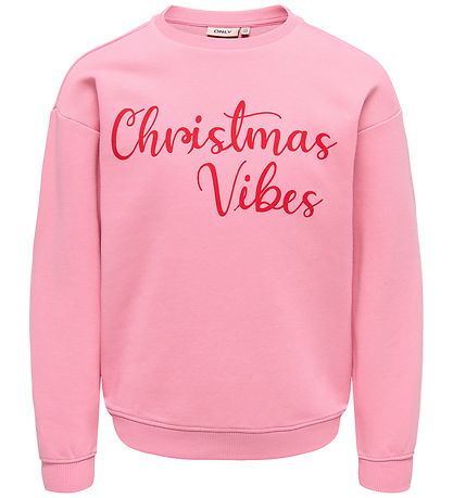 Kids Only Swaetshirt - KogXmas - Sea Pink/Christmas Vibes