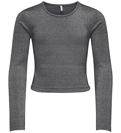 Kids Only Bluse - Glitter - KogTrinny - Black/Silver Lurex