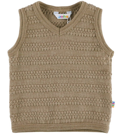 Joha Vest - Strik - Uld - Beige Melange