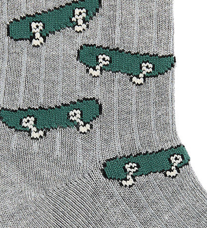 MiniPop Strømper - Viskose - 5-pak - Grey Melange