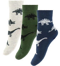 Fuzzies Strømper - 3-pak - Dinosaurs