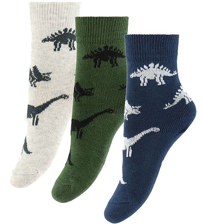 Fuzzies Strømper - 3-pak - Dinosaurs