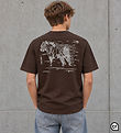 Hound T-Shirt - HdAnton - Dark Brown m. Print