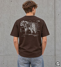 Hound T-shirt - HdAnton - Dark Brown w. Print