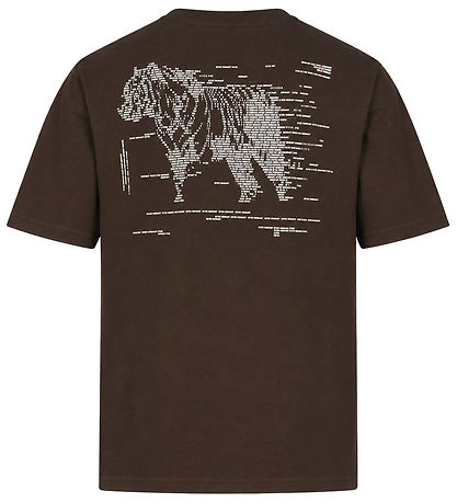 Hound T-Shirt - HdAnton - Dark Brown m. Print