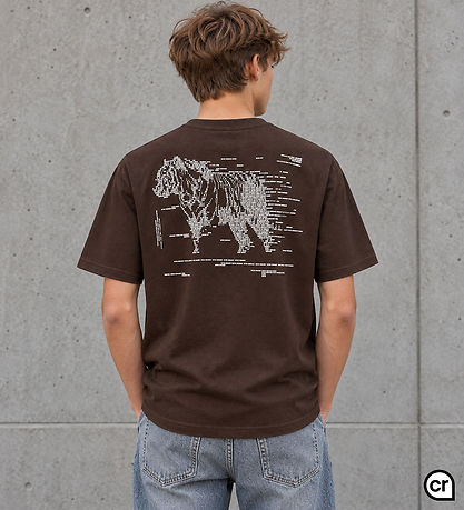 Hound T-Shirt - HdAnton - Dark Brown m. Print