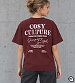 Hound T-Shirt - HdEllie - Oversized - Burgundy m. Print