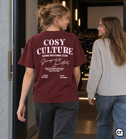 Hound T-Shirt - HdEllie - Oversized - Burgundy m. Print