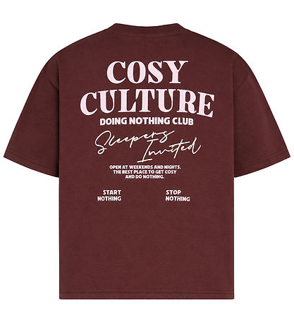 Hound T-Shirt - HdEllie - Oversized - Burgundy m. Print