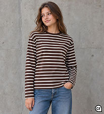 Hound Bluse - HdZoe - Dark brown/Off White
