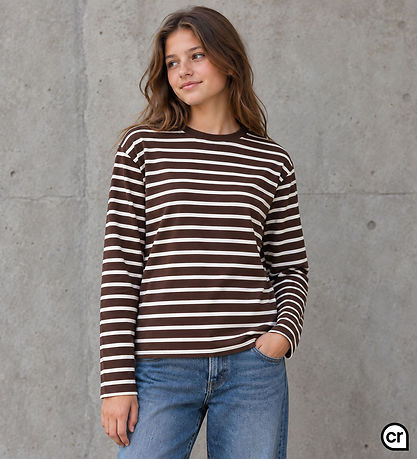 Hound Bluse - HdZoe - Mørkebrun/Off White