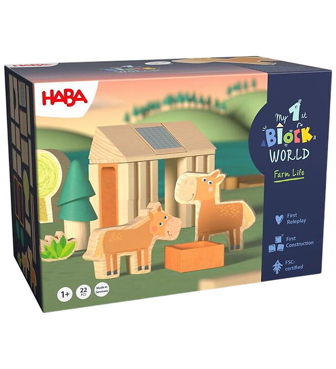 HABA Legetøj - My First Block World - Pony Farm