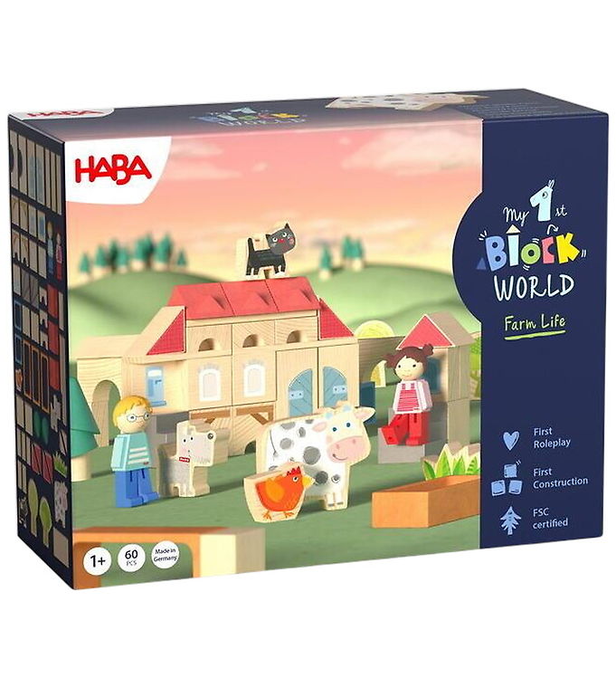 HABA Legetøj - My First Block World - Our Busy Farm