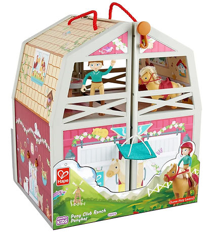 Hape Legetøj - 30 Dele - 29 cm - Pony Club Ranch