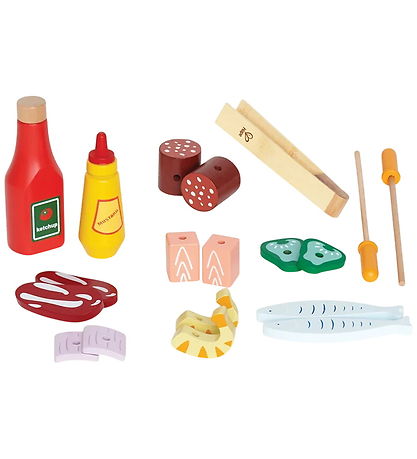 Hape Gourmet Grill m. Tilbehør - 70 cm - 28 Dele
