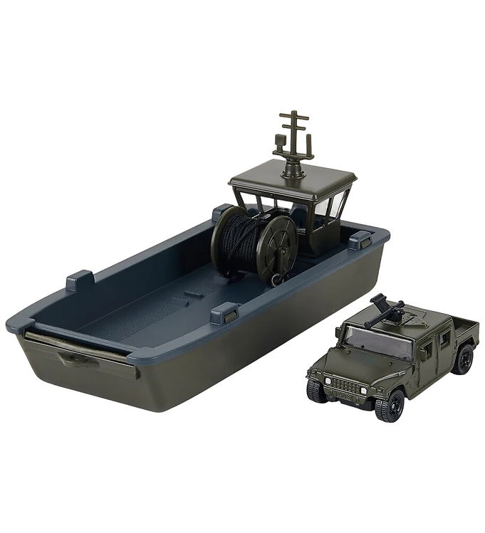 Siku Båd m. Bil - Military Landing Boat m. Desert Lion - 1:50 -
