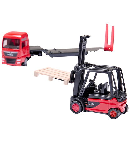 Siku Lastbil - MAN Lastbil m. Linde Gaffeltruck - 1:87 - 1763